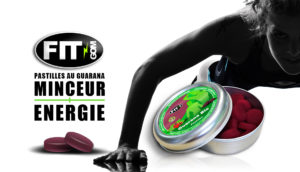 Création de packaging et logo de la société fit gom produits énergétiques pour le sport