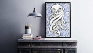 Tableau kraken par abstract-communication